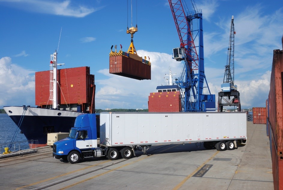 Monitoring the unloading of goods